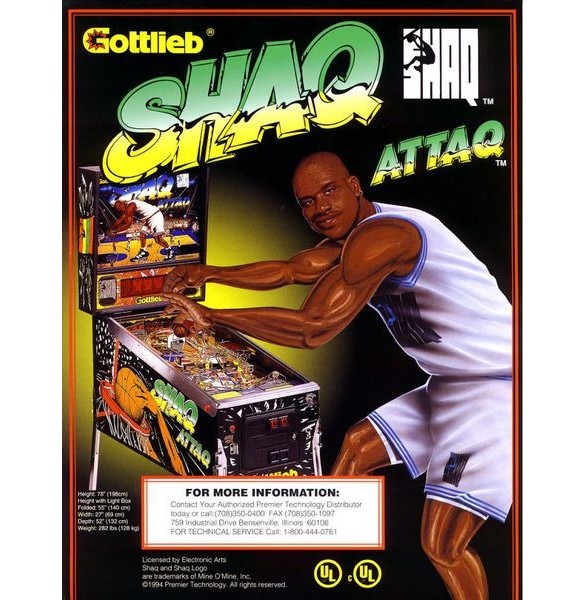 Flippers Gottlieb Shaq Attaq 1
