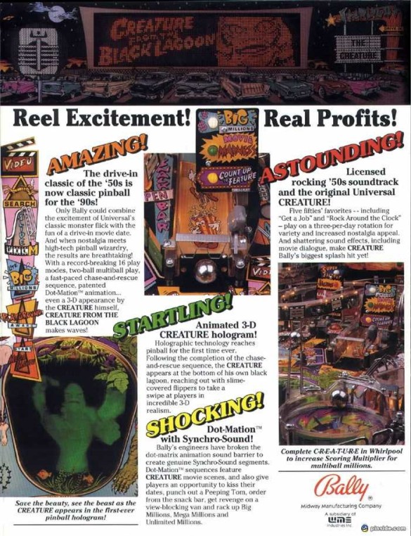 Flippers Bally Creature from the Black Lagoon 9