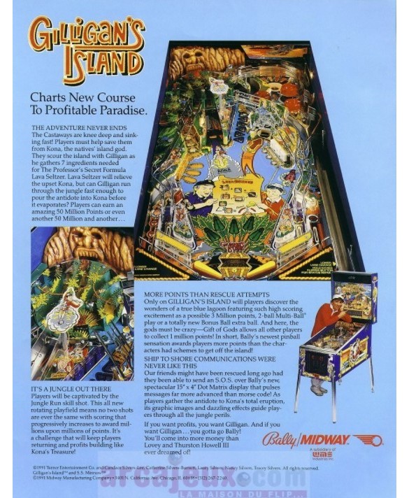 Flippers Bally Gilligan's Island 10