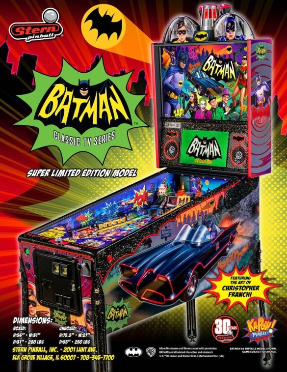 Flippers Stern Pinball Batman 66 Super Limited Edition 2