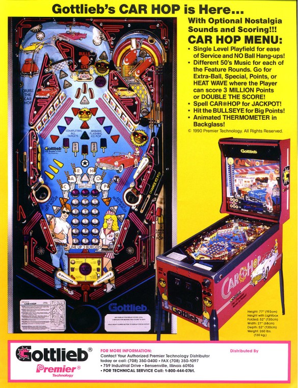 Flippers Gottlieb Car Hop 3