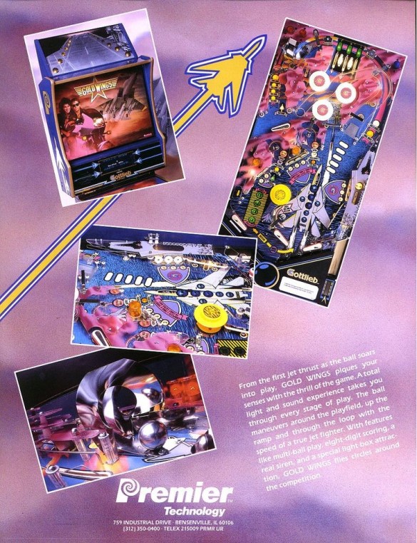 Flippers Gottlieb Gold Wings 3