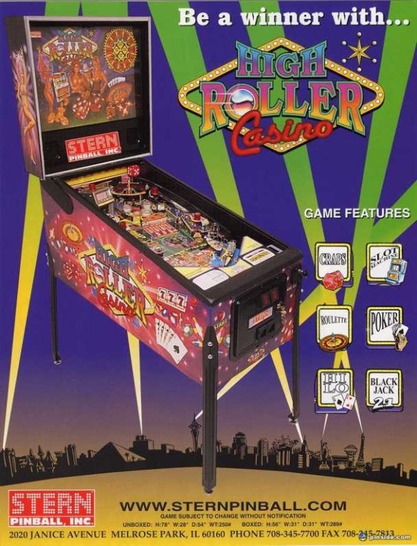 Flippers Stern Pinball High Roller Casino 2