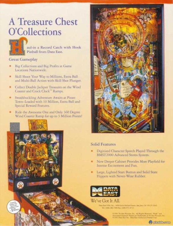 Flippers Data East Pinball Hook 3