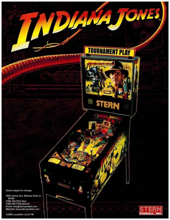 Flippers Stern Pinball Indiana Jones 3