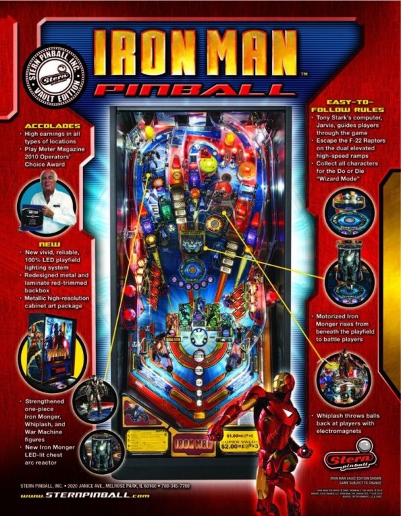 Flippers Stern Pinball Iron Man Vault Edition 9