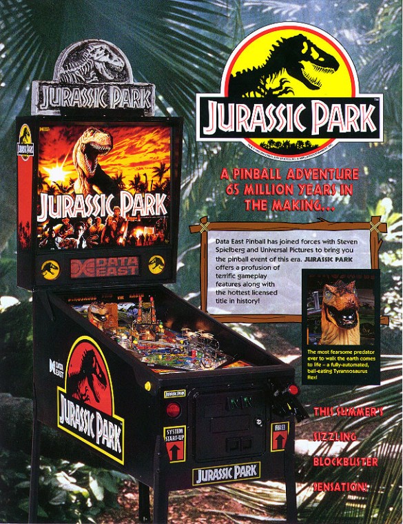 Flippers Data East Pinball Jurassic Park 2