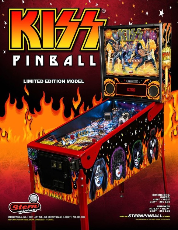 Flippers Stern Pinball Kiss Limited Edition 2