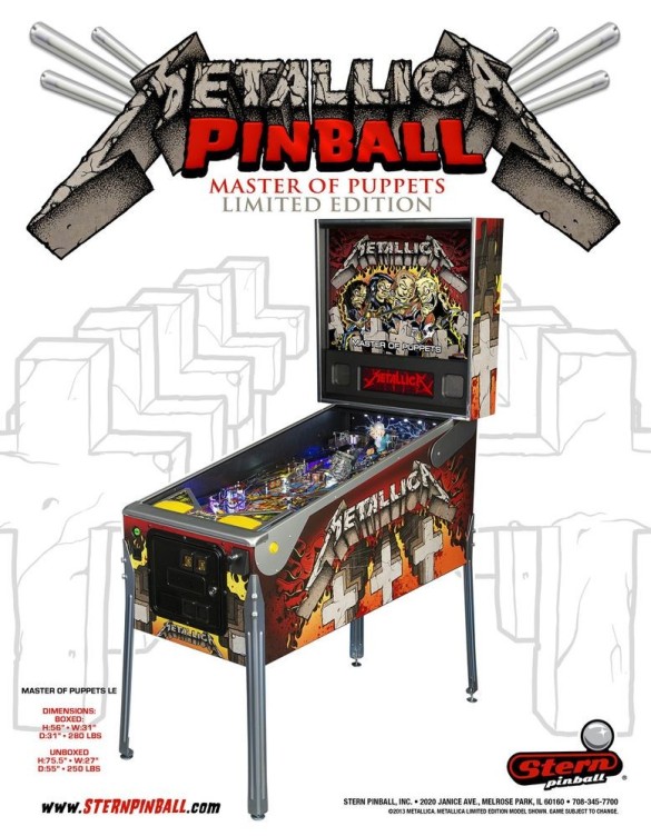 Flippers Stern Pinball Metallica Master of Puppets Limited Edition 3