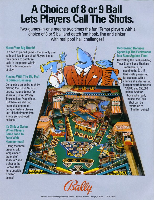 Flippers Bally Pool Sharks 3