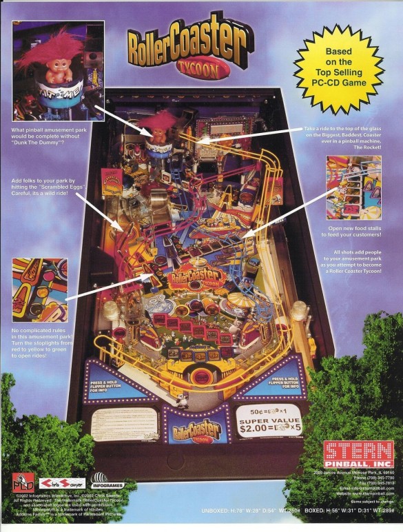 Flippers Stern Pinball RollerCoaster Tycoon 3