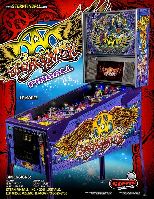 Flippers Stern Pinball Aerosmith Limited Edition (LE) 7
