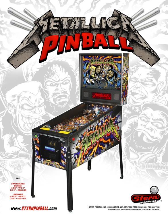 Flippers Stern Pinball Metallica Pro 7