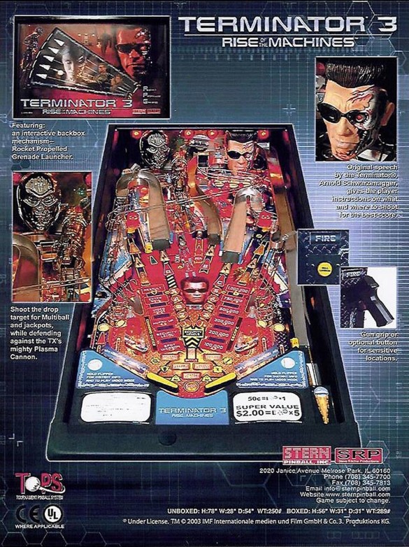 Flippers Stern Pinball Terminator 3 : Rise of the Machines 8