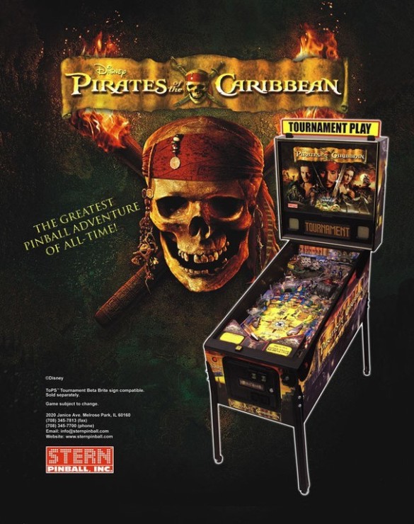 Flippers Stern Pinball Disney's Pirates of the Caribbean 4