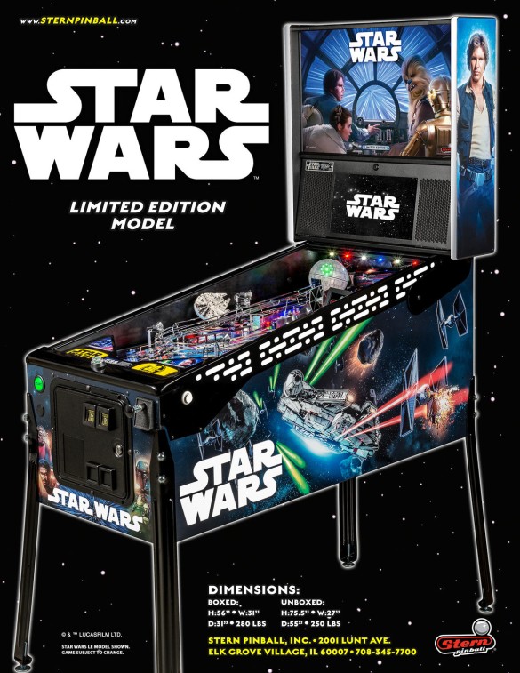 Flippers Stern Pinball Star Wars Limited Edition (LE) 8