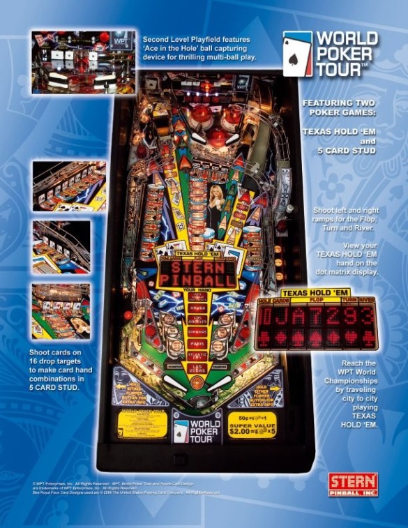 Flippers Stern Pinball World Poker Tour 4