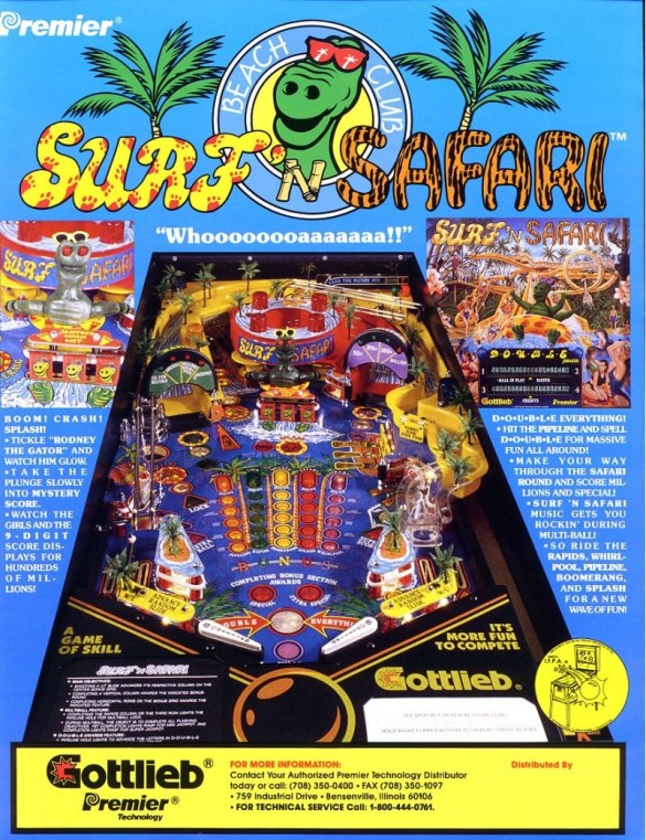 Flippers Gottlieb Surf' n Safari 3