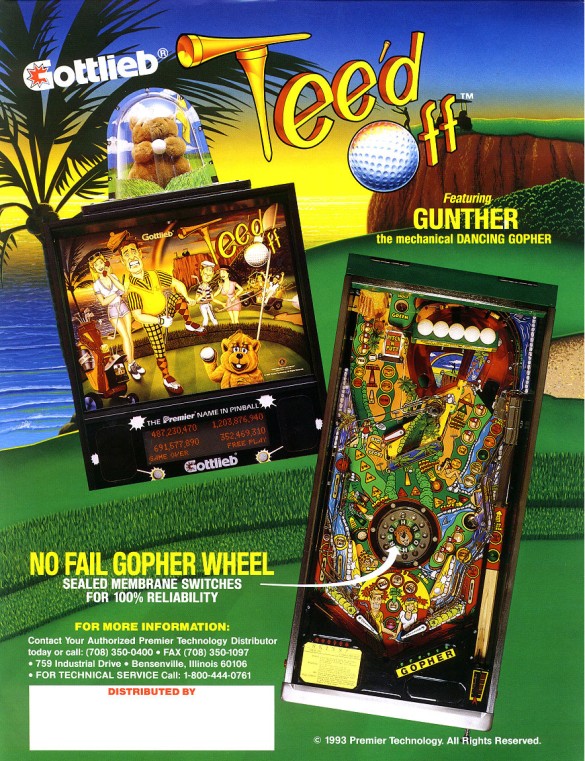 Flippers Gottlieb Tee'd Off 3