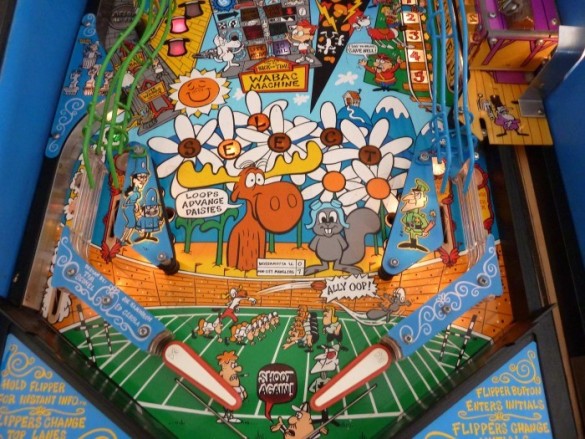 Flippers Data East Pinball Adventures of Rocky and Bullwinkle and Friends 3