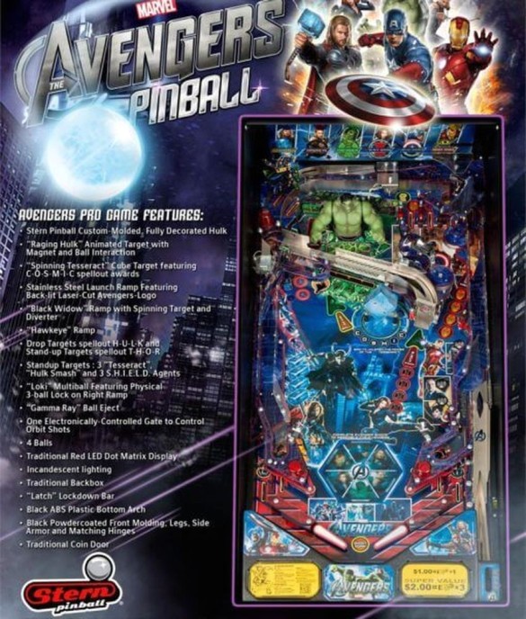 Flippers Stern Pinball The Avengers Pro 2