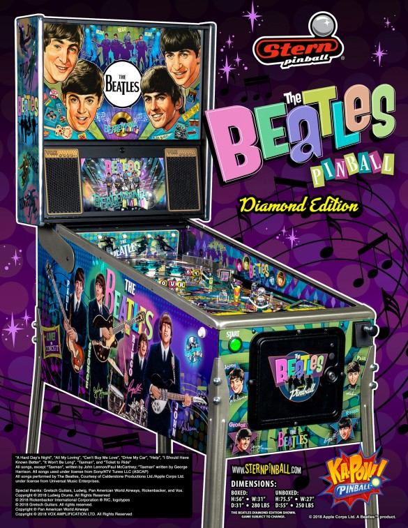 Flippers Stern Pinball The Beatles Diamond Edition 3