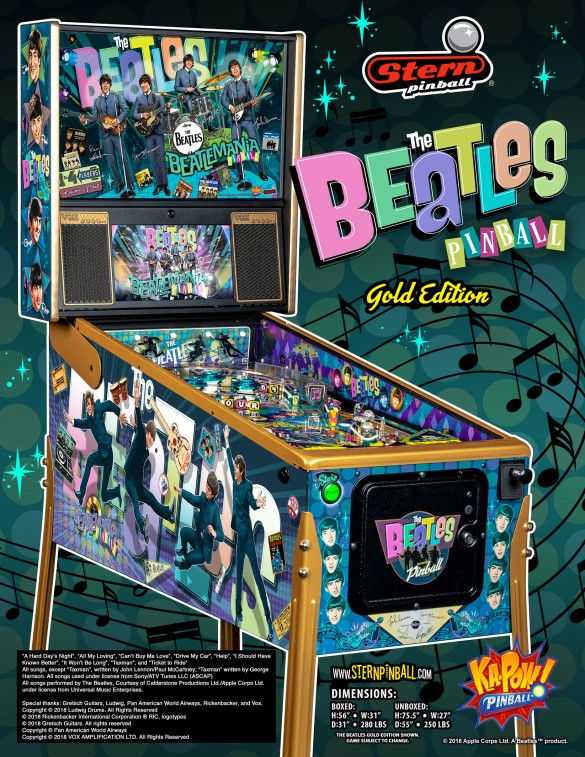 Flippers Stern Pinball The Beatles Gold Edition 10