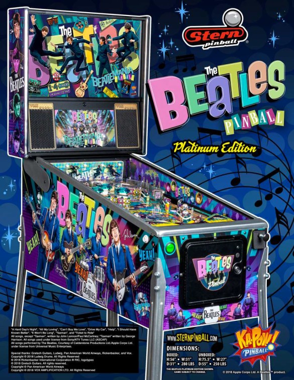 Flippers Stern Pinball The Beatles Platinum Edition 4