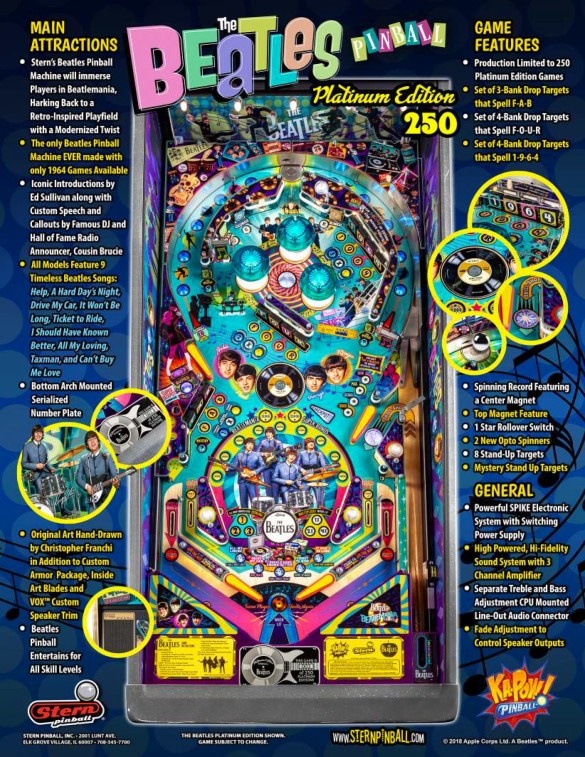 Flippers Stern Pinball The Beatles Platinum Edition 5