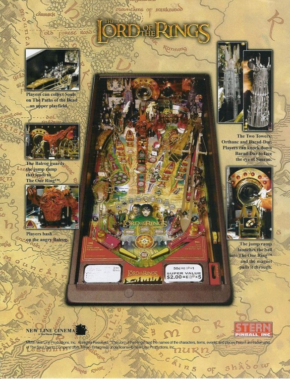 Flippers Stern Pinball The Lord Of The Rings 3