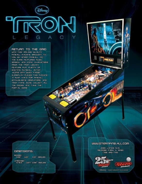 Flippers Stern Pinball Tron : Legacy Pro 2