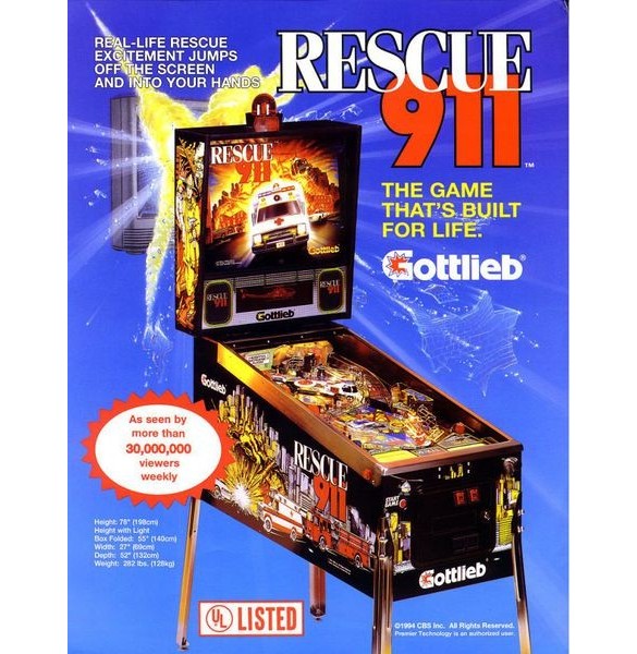 Flippers Gottlieb Rescue 911 3