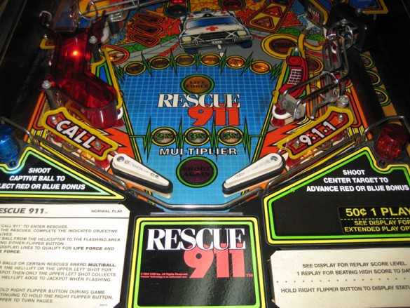 Flippers Gottlieb Rescue 911 6